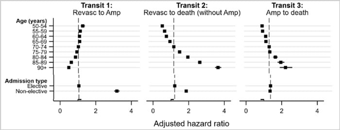 Adjusted hazard ratio