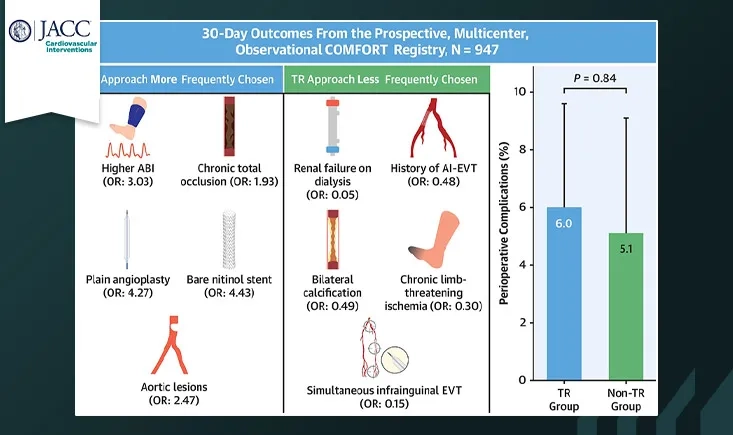 Clinical outcomes of transradial vs non-transradial aortoiliac endovascular therapy: COMFORT registry 